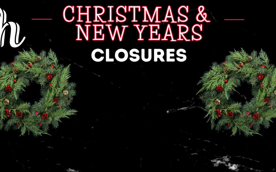 Christmas/New Years Closures